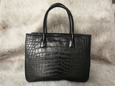 crocodile leather tote bag fake|croc bag zara.